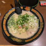 一蘭 - ラーメン+追加ねぎ、ねぎは両方に○してます。