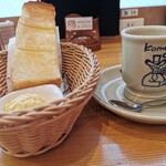 Komeda Kohi Ten - B：トースト、手作りたまごペースト＆カフェオーレ