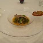 ルメルシマン オカモト - イワナときゅうりとアボカドとトマトのスープ仕立て