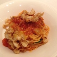 リストランテ･ヒロ  青山 - とうもろこしのフリットとトマトのパスタ