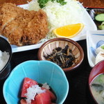 とんかつ亭 - ロースカツ定食（１２００円）