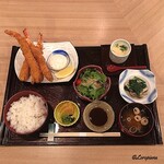 日本料理介寿荘 - 特大海老フライ膳