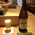 三宿の寿司 えん - アサヒスーパードライ中瓶¥700