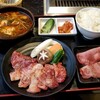 Anrakutei - 黒毛和牛カルビと上タン定食
                Aセット・ライス&ユッケジャンスープ
                (税抜2380円)