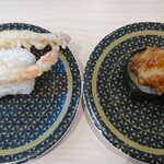 はま寿司 - えび天、から揚げ軍艦ガーリックソース