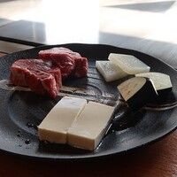 KOBE BEEF やまと - タルタル豆腐、焼き野菜、ヘレステーキ100g