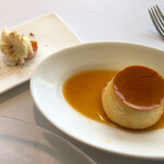 海to里 - Mignardise・市田柿のベイクドチーズケーキのマリアージュ・真鶴プリン。プリンがね、絶妙なとろとろ加減で悶絶した。干し柿とチーズも合う！一口の至福♡