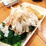 らーめん森や。 - お浸し3店盛り-小松菜・チンゲン菜・ホウレン草-