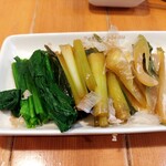 らーめん森や。 - お浸し3店盛り-小松菜・チンゲン菜・ホウレン草-