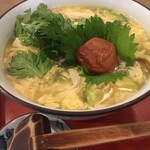 さか本 そば店 - 京風梅アボそば