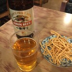 さか本 そば店 - 中瓶とお通し、、ポリポリ