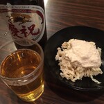 さか本 そば店 - 湯葉の白和え。日本酒だ