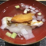 鮨旬美西川 - 甘鯛とカラスミの昆布だし