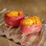 うしごろバンビーナ - ☆リブロースの雲丹軍艦(*^^)v☆