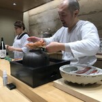 鮨旬美西川 - 大将と女将