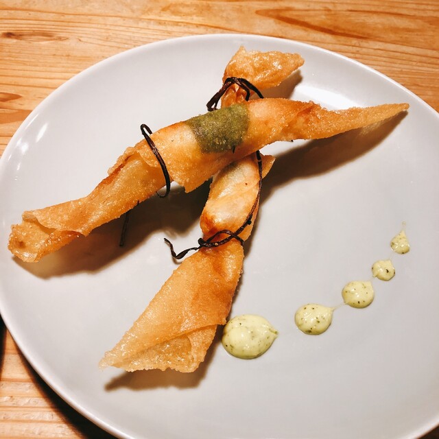 アカザエビの包み揚げが美味しかったです By ごはんは大盛りで Brook ブルック 赤堀 カフェ 食べログ