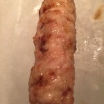 オオクサ - オオクサを代表する一串といったら団子です　様々な鶏肉を合わせた旨味の塊です