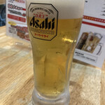 餃子食堂 大阪亭 - 生ビール。