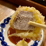 菩提樹 - 三味盛り定食（ハンバーグ、ヒレ、カニコロ）¥2600-