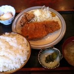 まかない家　こうちゃん - とんかつ定食ご飯特盛（+100円）