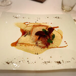 オーベルジュ・ド・リル トーキョー - 低温キュイした松阪豚ロース肉と生姜の香る茄子のロティ フォアグラのエミュルッション