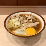 そばの神田 東一屋 - ニクソバビンボー！　
      肉そば＋生たまご！