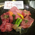 米沢牛黄木 金剛閣 焼肉 黄木 - 米沢牛6種盛合せ