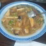 青龍 - アワビとタケノコの煮物