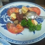 青龍 - 中国サラミと海老の炒め