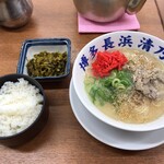 博多 元祖 長浜ラーメン 清乃 - Bセット 750円(税込)