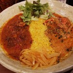 SPICY CURRY 魯珈 - 選べる２種カレー（チキン、限定渡り蟹のココナッツカレー）