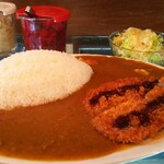 ナイアガラ - カツカレー 990円、大森券(ライス＆ルウ大盛) 200円、コールスロー 180円