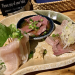 Sapporo Nikusakaba Boruta - 肉刺し3種盛り