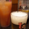 Sekaino Yamachan - 瓶ビールと100%ピンクグレープフルーツで乾杯