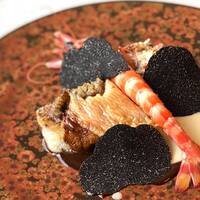 クラフタル - ・お正月のおせち 甘鯛、車海老、しらこ、セイコガニ、黒トリュフ 白ワインのソース、トマト(薩摩甘照)のピュレ、アメリケーヌソース
