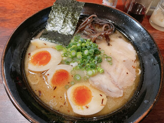 Menya Souki - 熊本ラーメン 味玉トッピング