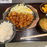 とんテキあっちゃん - とんテキ定食　肉250g　ご飯大盛り