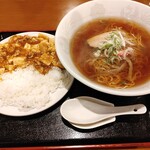 まめ大将 - 麻婆飯セット　醤油　７９０円