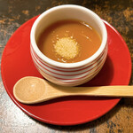 和食あかざわ - 蒸物 オマール海老と浅利の茶碗蒸し