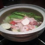 オーベルジュ土佐山 - 裕一さんの土佐ジロー塩鍋