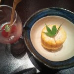 オーベルジュ土佐山 - ミニトマトのはちみつと白ワインのコンポート・みわくのこ　細木さんちのスウィートコーン