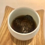 ラ クレリエール - 2020.12.  鴨ガラのコンソメ ササミと黒トリュフ