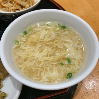 匠 - 麻辣麻婆豆腐定食 のスープ