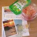 Sanjuuroku Purasu San - 牛ノ浜駅で貰ったパンフレットと、購入した、ぼんたん商品