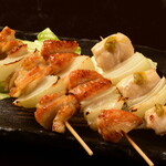 Assortment of three Grilled skewer
