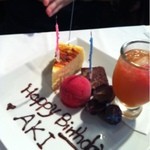 ラベイユ - デザート盛り合わせお誕生日バージョン