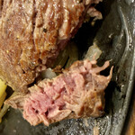 デニーズ - アメリカ産牛フィレ肉のステーキ海老フライ添え〜トリュフソース〜(石窯ブールパン1個)