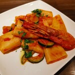 創作イタリアン Gemelli - 赤エビと白エビ　ズッキーニのトマトソースパッケリ