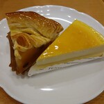 フジヤ デザート カフェ - 国産ふじりんごのアップルパイ、しっとりスフレチーズケーキ