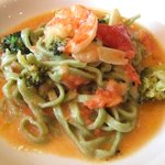 リストランテ ヴァレンティーノ - 車エビとブロッコリーのタリオリーニ（コースの一品）